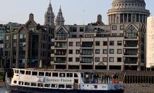 golden, Flame, Boat, london, St.Pauls